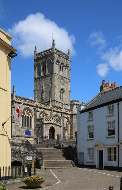 Ansicht der Kirche von Axbridge von English School