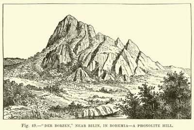 Der Borzen, nær Bilin, i Böhmen, en Phonolite Hill av English School