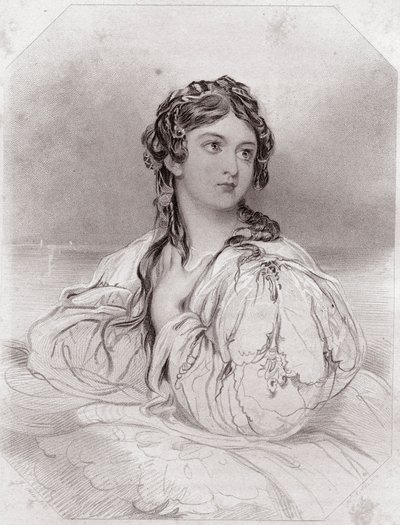Desdemona, from the play Othello, " Gallery of the Women of Shakespeare" av English School