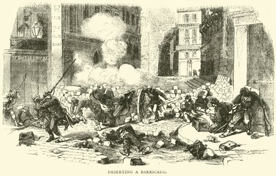 Forlater en barrikade, april 1871 av English School