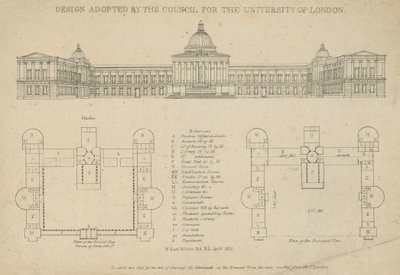 Design vedtatt av rådet for University of London av English School