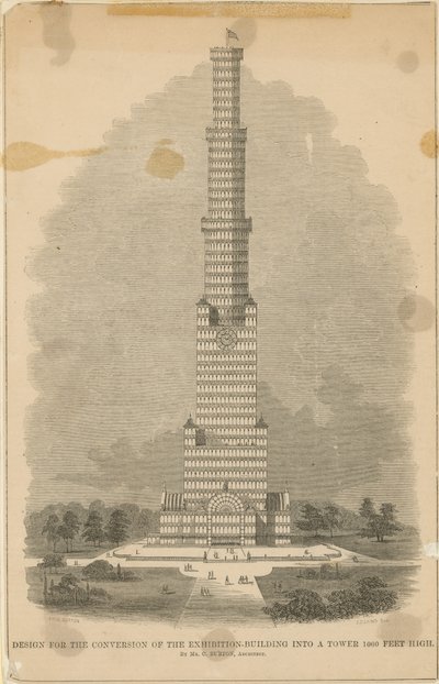 Design av Charles Burton for konvertering av Crystal Palace av English School