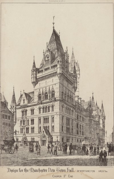 Design for Manchester New Town Hall av English School