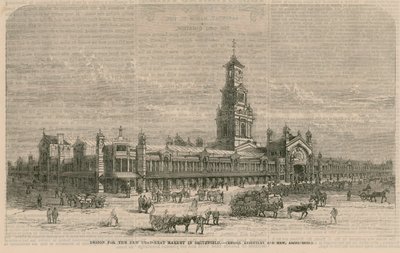 Design for det nye dødkjøttmarkedet i Smithfield av English School