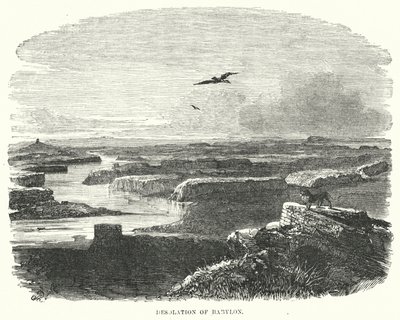 Ødeleggelse av Babylon (gravering) av English School