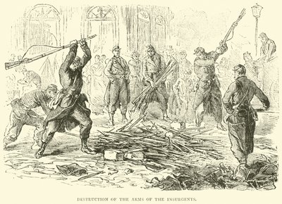 Ødeleggelse av opprørernes våpen, april 1871 av English School