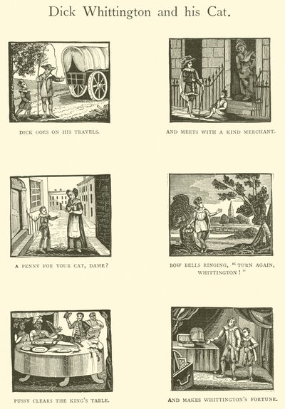Dick Whittington og katten hans (tresnitt) av English School