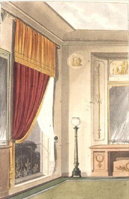 Spisestuevindusgardin og skjenk, plate 86 fra Ackermann