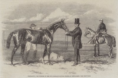 Diophantus, vinneren av Two-Thousand-Guinea-innsatsene på Newmarket (gravering) av English School