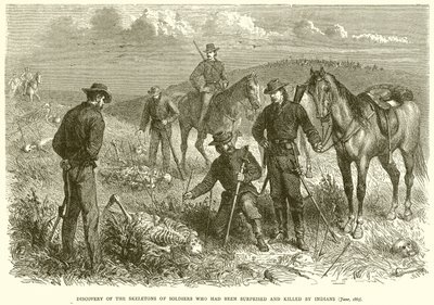 Oppdagelsen av skjelettene til soldater som hadde blitt overrasket og drept av indianere (juni 1867) av English School