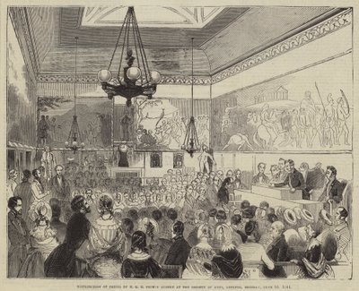 Utdeling av priser av HKH Prins Albert ved Society of Arts, Adelphi, mandag 10. juni 1844 av English School