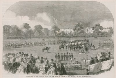 Utdeling av Victoria Cross, den nye tapperhetsordenen, av Hennes Majestet i Hyde Park av English School