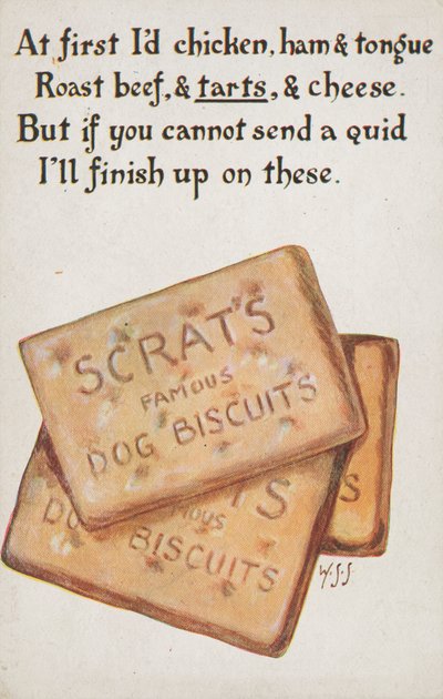 Hundekjeks (farge litho) av English School