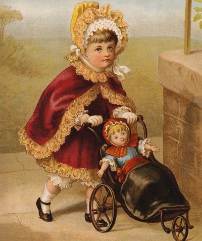 Dolly og jeg (fargelitografi) av English School