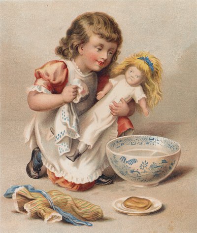 Dollys bad (chromolitho) av English School