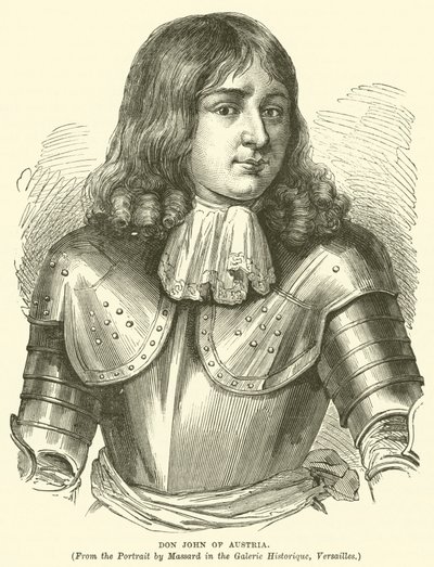 Don John av Østerrike (gravering) av English School