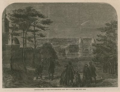 Donatis Comet, sett fra Greenwich Park, 17. september 1858, kl. 19.30 av English School