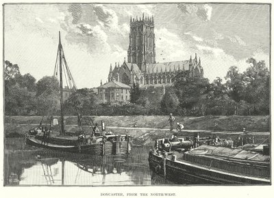 Doncaster, fra nordvest (gravering) av English School