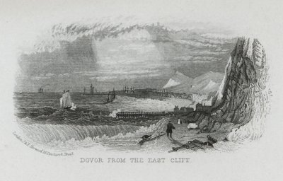 Dover von der East Cliff, Kent (Gravur) von English School