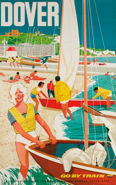 Dover, plakat som reklamerer for British Railways av English School