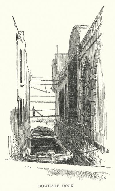 Dowgate Dock (gravering) av English School