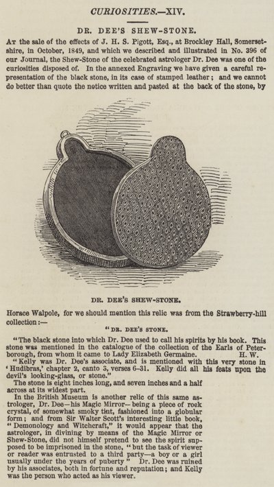 Dr Dee's Shew-Stone (gravering) av English School