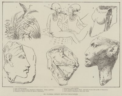 Dr Flinders Petries egyptiske utgravninger (gravering) av English School