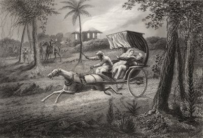Dr. Graham skutt i vognen sin av Sealkote-mytterierne i 1857, fra 