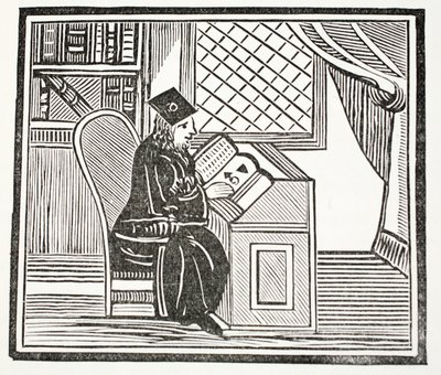 Dr. John Faustus, illustrasjon fra Chap-books of the Eighteenth Century av John Ashton, pub. 1882 av English School