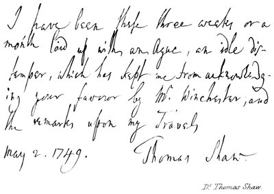 Dr Thomas Shaw av English School
