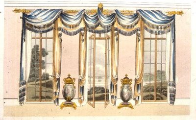 Tegnestuevindusgardiner, plate 109 fra Ackermann