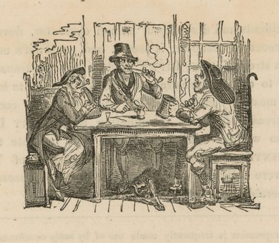 Drikker på en taverna i London av English School