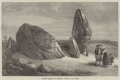 Druidic Remains of Bretagne, Stones of St Barbe (gravering) av English School