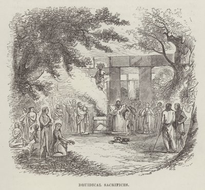 Druidiske ofre (gravering) av English School