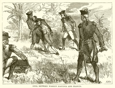 Duell mellom Warren Hastings og Francis av English School