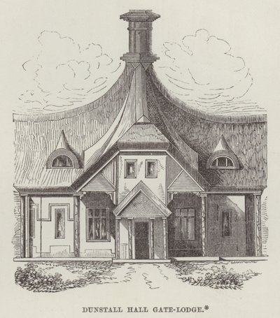 Dunstall Hall Gate-Lodge (gravering) av English School