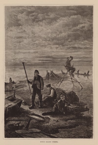Nederlandsk laksefiske (gravering) av English School