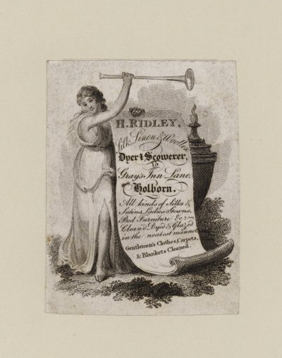Dyer and Scowerer, H Ridley, byttekort av English School