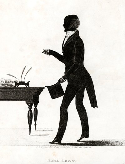 Earl Grey , britisk whig-politiker og statsminister som introduserte den store reformloven av 1832 av English School