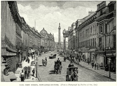 Earl Grey Street, Newcastle-on-Tyne (gravering) av English School
