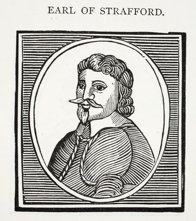 Earl of Strafford, illustrasjon fra Chap-books of the Eighteenth Century av John Ashton, pub. 1882 av English School