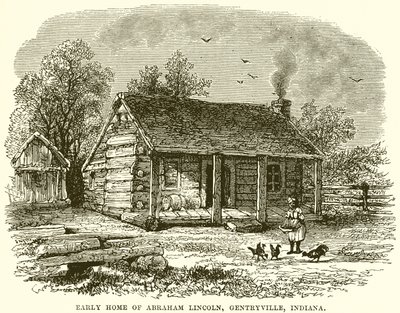 Tidlig hjemsted for Abraham Lincoln, Gentryville, Indiana av English School