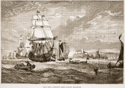 East India Company forlater Woolwich, illustrasjon fra Cassell