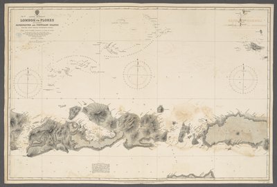Østskjærgården, Lombok til Flores, inkludert Paternoster- og Postillon-øyene; fra ... Bataviske regjeringsundersøkelser. [Admiralty Chart], London av English School