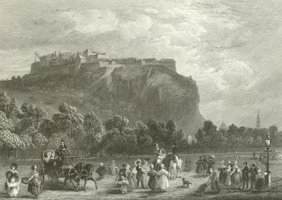 Edinburgh Castle fra Princes Street av English School