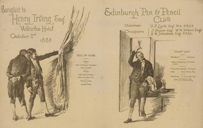 Edinburgh Pen and Pencil Club: Bankett til Henry Irving av English School