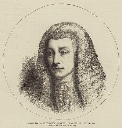 Edward Burtenshaw Sugden, Baron St. Leonard#39;s (gravering) av English School