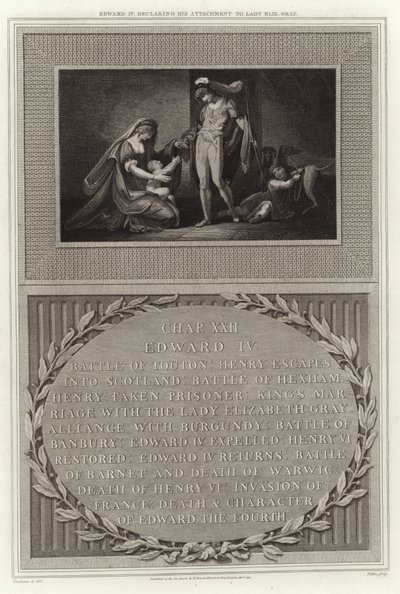 Edward IV erklærer at han er knyttet til Lady Eliz Gray av English School