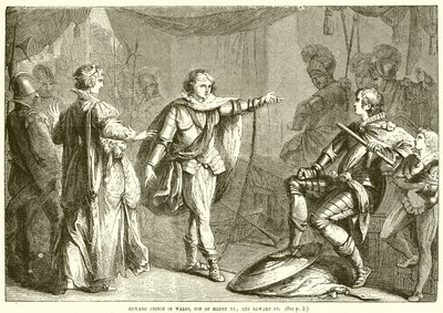 Edward Prince of Wales, sønn av Henry VI., og Edward IV av English School