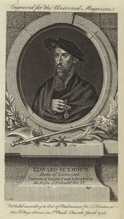 Edward Seymour, hertug av Somerset, beskytter av England og halshugget under Edward VIs regjeringstid av English School